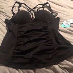 Black tankini top